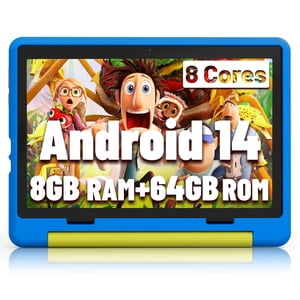 Jeazans Comprimé pour enfants et n°65372; Android amélioré 14 tablette 10 de pouce pour les enfants avec étui de protection et #65372;Octa-Core et #65372;64GB et #663721TB TF Carte extensible et #653