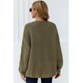 thumbnail image 3 of Cardigans en Tricot Épais à Manches Longues pour Femmes, Ouverts à l'Avant, Coupe Ample, Manteaux, 3 of 5