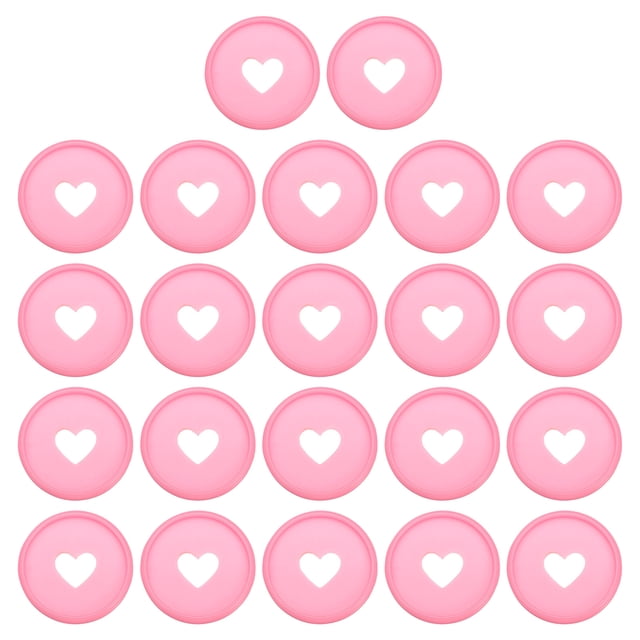 Unique Bargains Plastic Book Binding Discs Heart Binder Rings, Pink, 22 Pack
