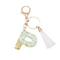 thumbnail image 2 of KITTEHIGM New White Tassel Letter Key Chain Crystal Drop Pendant Fashionable Bag Key Chain Today Sale #89, 2 of 2