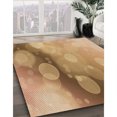 thumbnail image 3 of Ahgly Company Tapis d'Intérieur Lavables en Machine, Carré Transitionnel Orange Jaune, Carré de 5', 3 of 7