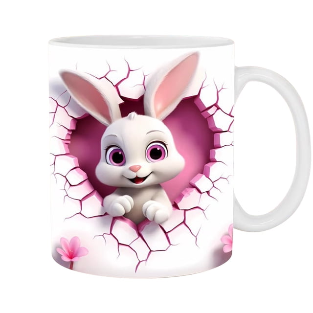 350ml Easter Ceramic Coffee Mug and Tea Cup, Valentines Day Drinkware
