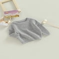 thumbnail image 4 of Chandail pour Bébé Garçon Fille Col Rond Manches Longues Pull Tricoté Chaud Automne Hiver Vêtements Beige 5-6 Ans, 4 of 7