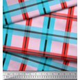 thumbnail image 2 of Soimoi Satin Silk Fabric Check Check Print Sewing Fabric Yard 42 Inch Wide, 2 of 4