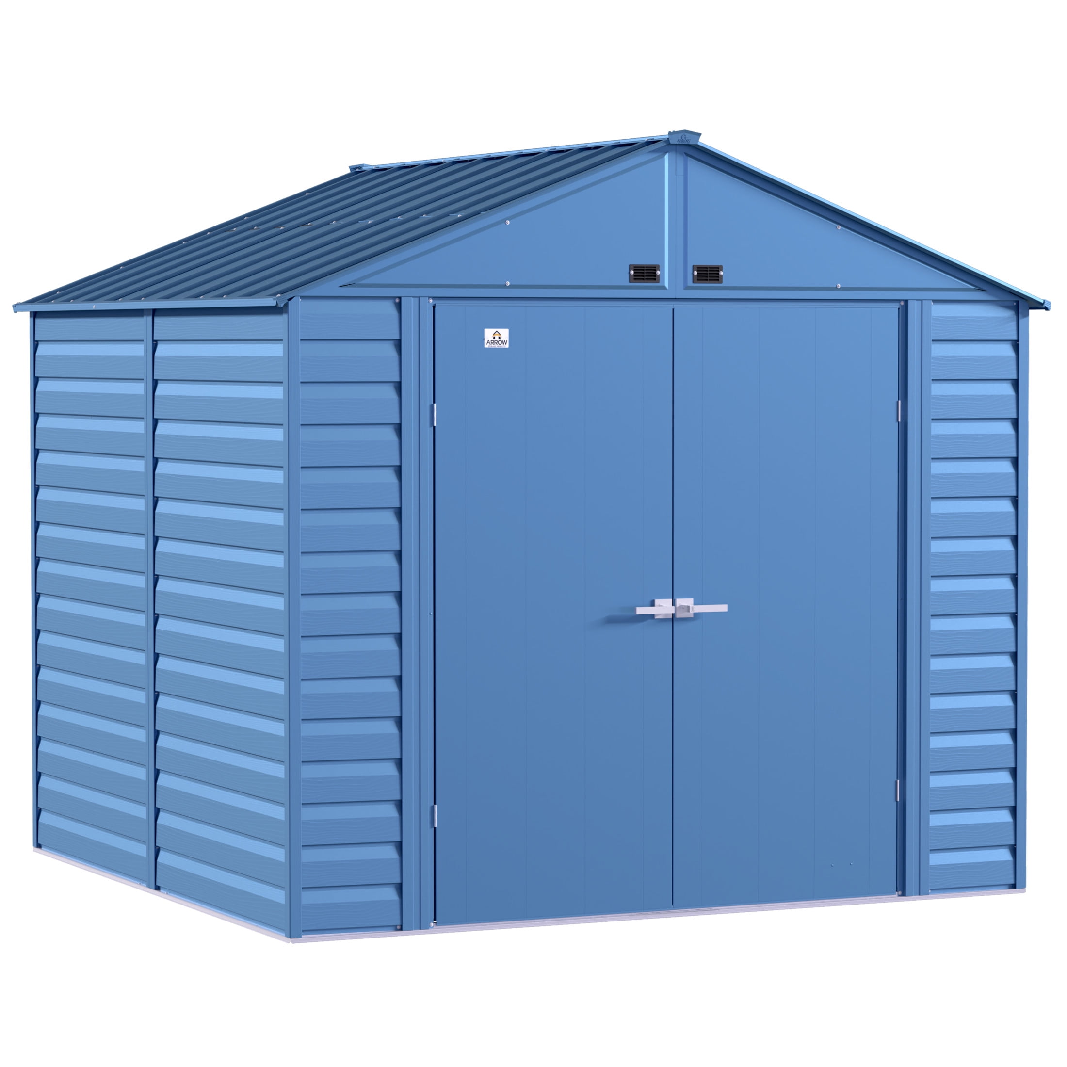 Arrow Select 8 x 8 x 8 ft Blue Grey Steel Storage Shed