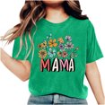 thumbnail image 4 of Meichang Mama Chemises pour Femmes Rétro à Fleurs Mama à Lettres Imprimées T-Shirt Fête des Mères Manches Courtes Col Rond T-Shirt Graphique Maman T-Shirt Décontracté Hauts, 4 of 7