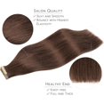 thumbnail image 4 of GFDYREE WENNALIFE Tape in Hair Extensions for Women, 20pcs 50g 16 inch Chocolate Brown Tape in Hair Extensions Human Hair Rallonge Cheveux Humain Straight Invisible Hair Extensions Real Huma, 4 of 6