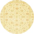 thumbnail image 1 of Ahgly Company Indoor Round Abstract Sun Yellow Oriental Area Rugs, 5' Round, 1 of 6