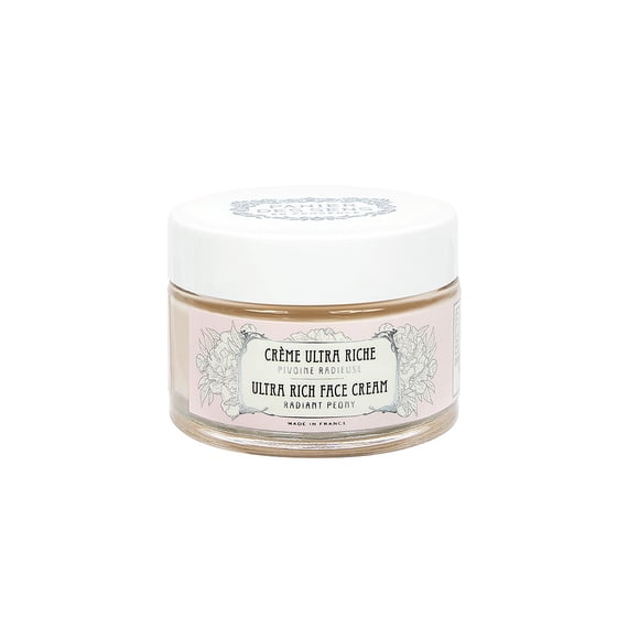 Panier des Sens - Crème pour le Visage Ultra Riche - avec Acide Hyaluronique + Extrait de Pivoine - Hydratante et Éclat - Soins de la Peau pour Femmes Fabriqué en France - Visage