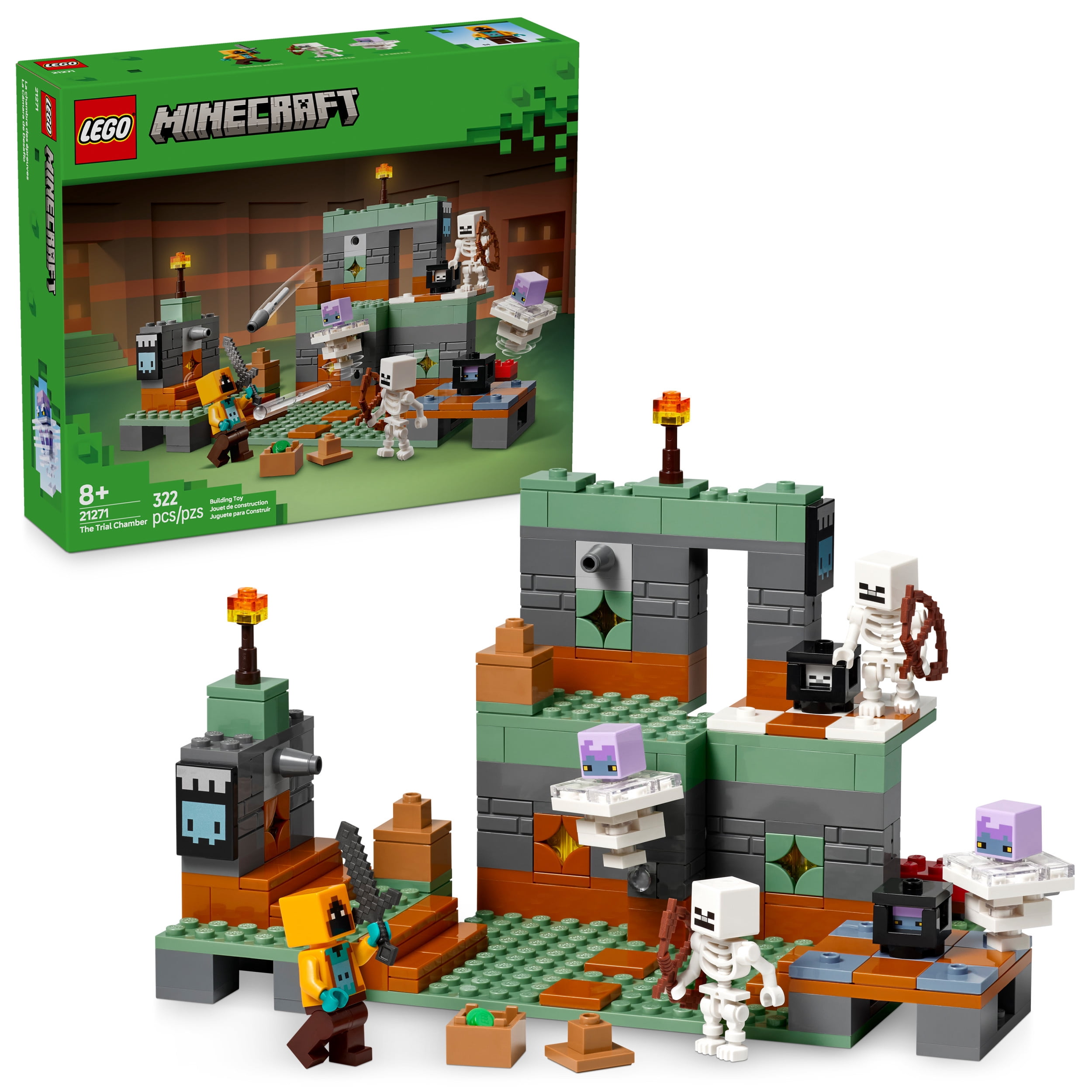 LEGO Minecraft The Trial Chamber Building Toy - Gamer Playset for Kids, Girls and Boys, Ages 6-8+ - Includes Shadow Hoodie Minifigure for Pretend Play - Birthday Gift Idea - 21271