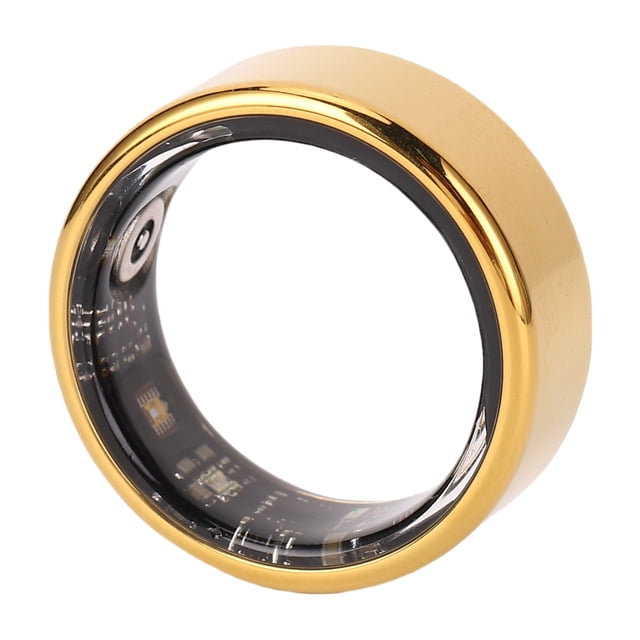 Smart Ring Fitness Tracker, Smart Health Ring IP68 Water Proof Camera Shutter Remote Gold Thin Lightweight Step Counter for Cycling for Women Type 6,Type 7,Type 8,Type 9,Type