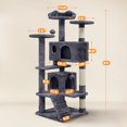 thumbnail image 4 of BestHome Multi-Level Cat Tree & Condo – Sturdy Climbing Tower with Sisal Scratching Posts & Interactive Toys, 54inch, Gray, 4 of 4