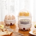 thumbnail image 4 of CHUANK Double Tier Egg Cooker  Rapid Electric Egg Cooker  14 Egg Capacity  Auto Shut Off Function  Easy to Clean  White, 4 of 10