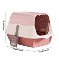 thumbnail image 3 of Cat Litter Box,Cat Urine Litter Box,Enclosed Litter Box with Front Door Flap and Scoop,Covered Kitty Litter Box with Handle and Buckles for Portability and Privacy,Enclosed Kitty Litterbox High Wall, 3 of 9