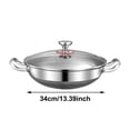 thumbnail image 3 of Noehoiugi Alloy Pan,Double Handle Non Stick Titanium Pans For Cooking,Ultra-Durable,Scratch-Resistant,Even Heating Frying Pans,Compatible With All Cooktops,With Lid, 3 of 7