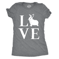 thumbnail image 1 of Womens Love Bunny T Shirt Cute Adorable Easter Sunday Rabbit Tee for Ladies (Dark Heather Grey) - L, 1 of 6