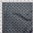 thumbnail image 3 of oneOone Georgette Viscose Fabric Leaves & Floral Block Printed Craft Fabric BTY 42 Inch Wide, 3 of 4