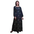 thumbnail image 1 of Bimba Robe Maxi d'Été Décontractée pour Femmes en Georgette Mousse à Imprimé Feuilles de Pacanier, Longue, Taille Élastique - Moyen, 1 of 5