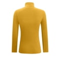 thumbnail image 4 of Dagegui Chandails à Col Roulé pour Femmes Automne Hiver Coupe Ajustée Manches Longues Tricoté Chandail Uni Chandail Hauts Jaune,G, 4 of 5
