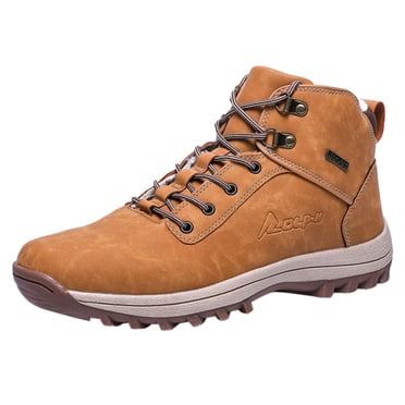 jovati Mode Hiver Hommes à Lacets Chaussures de Sport d'Extérieur Garder au Chaud Bottes d'Alpinisme