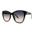 thumbnail image 1 of Timeless Classic Slick Oversize Cat Eye Mod Chic Plastic Sunglasses Black Beige Smoke, 1 of 4