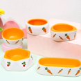 thumbnail image 3 of fastboy Non Slip Rabbit Feeder Bowl Feeding Basin for Hedgehog Gerbils Puppy Kitten 14.5cmx4.7cm, 3 of 9
