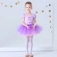 thumbnail image 3 of Justaucorps pour Filles, Danse Ballet, Robe Tutu à Jupe, Manches Courtes, Tenue de Danse, Robe de Princesse Raiponce, 3 of 6