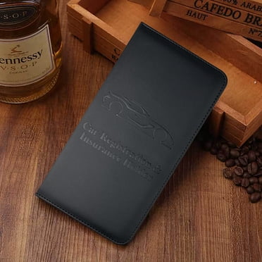 Big Savings! Leather Driver's License and Car Registration Holder, Protective Case for Documents, Insurance Card and Vehicle Paperwork, Durable Auto Document Organizer