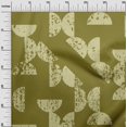 thumbnail image 3 of oneOone Polyester Spandex Dark Olive Green Fabric Geometric Half Circle Craft Projects Decor Fabric Printed By The Yard 56 Inch Wide, 3 of 4