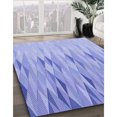 thumbnail image 3 of Ahgly Company Tapis d'Intérieur Lavables en Machine, Carrés Transitionnels, Bleu Ardoise, Carrés de 8', 3 of 7