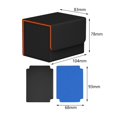 thumbnail image 3 of DYNWAVECA Card Deck Box Organizer Magnetics Closure Durable Standard Sports Cards Case Black Orange, 3 of 10