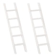 thumbnail image 1 of MasteelfCA 2Pcs Wooden Ladder Adornment Simulated Furniture Model Chic Photo Prop White, 1 of 7