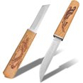 thumbnail image 1 of Ensemble de Couteaux Double, Couteau de Camping Fait Main, Lame Fixe 2 en 1 M390 Acier Couteau Samouraï Japonais pour Hommes, 1 of 4