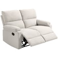 thumbnail image 1 of HOMCOM Causeuse Inclinable Canapé 2 Places Fauteuil Inclinable avec Repose-Pieds, 1 of 10