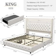 thumbnail image 2 of SIBEDS Queen LED Bed Frame with Galaxy Projector, Charging Station, 52" Headboard & 2 Drawers, No Box Spring Required, 2 of 9