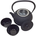 thumbnail image 3 of CUISILAND 27oz Hobnail Cast Iron Teapot Set with 2 Cups - Black, 3 of 4