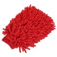 thumbnail image 1 of Unique Bargains Grande Mitaine de Lavage à Époussetage en Microfibre Douce Chenille Double Face Rose Rouge, 1 of 5