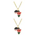 thumbnail image 3 of Maytalsory Collier Léger et Confortable avec Pendentif Africa Map Déclaration Kenya 2Set, 3 of 6