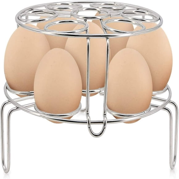 HLONK Egg Steamer Rack Trivet for Instant Pot Accessories 5 Qt 6 Qt 8 Qt Pressure Cooker 2 Pack Stackable 304 Stainless Steel Multipurpose Cooling Rack Cooking