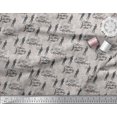 thumbnail image 3 of Soimoi Gray Georgette Viscose Fabric Men & Direction Compass Holiday Print Fabric by the Yard 42 Inch Wide, 3 of 3