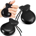 thumbnail image 3 of 1 Pair Spanish Castanets Flamenco Castanets with String Traditional Wood Hand Percussion Castanets(Black), 3 of 8