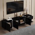 thumbnail image 2 of MODERNLUXE 67" TV Stand with Cabinets, Gaming Entertainment Center with LED Lights,Drawers and Black High Gloss Fronts for TVs up to 75", 2 of 8