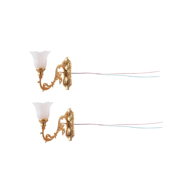Milaget 2Pcs Hanging Lamp Simulation Decor for Dollhouse Living Room Mini Toy Lamp D
