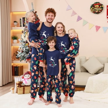 Styesk Family Matching Outfits Christmas Pajamas Set Soft Long Sleeve Shirt Bottom Pajama Pant Holiday Sleepwear Outfits Xmas Plaid Pjs Sets for Women Men