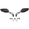 thumbnail image 3 of Krator Custom Rear View Mirrors Black Pair w/Adapters Compatible with Kawasaki Ninja ZX1000 ZX-10R, 3 of 3