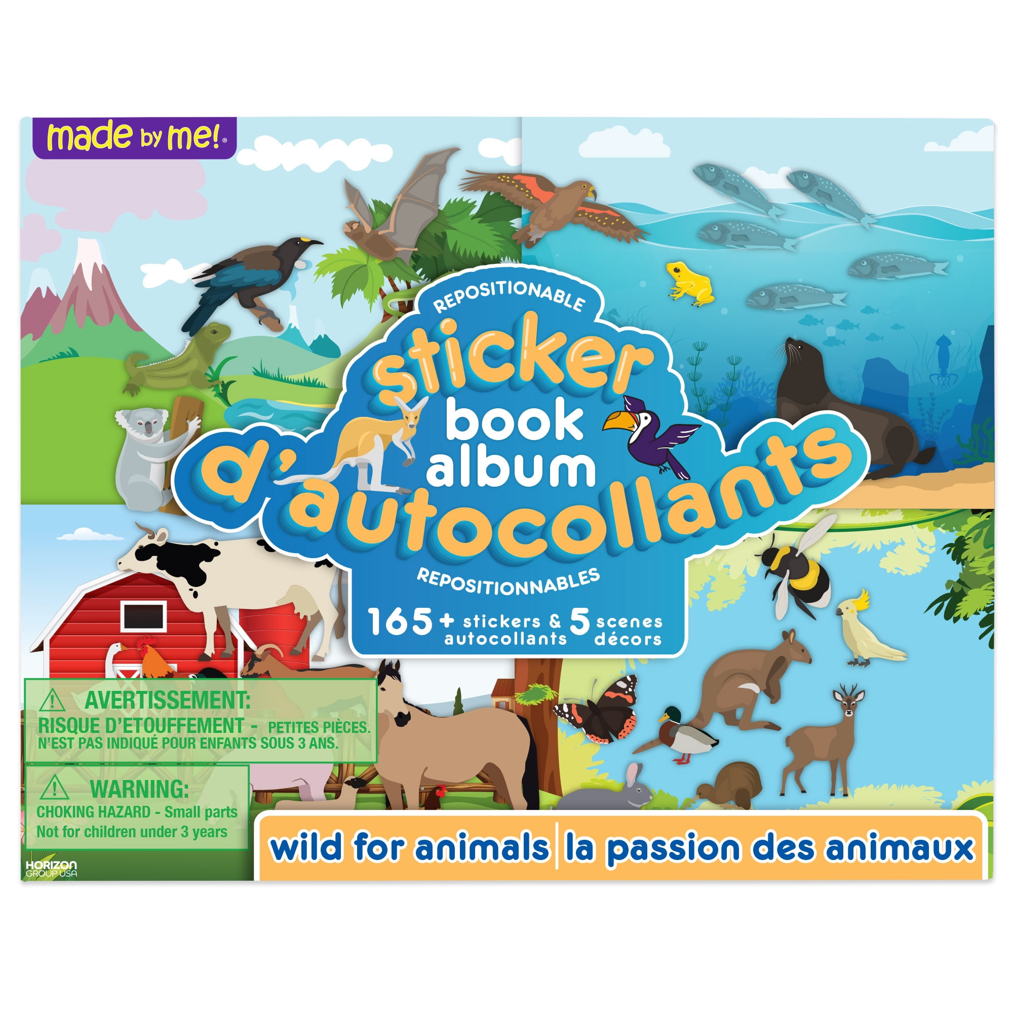 Made By Me! Repositionable Sticker Book Wild for Animals