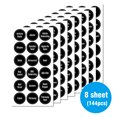 thumbnail image 1 of TFixol 144 Chalkboard Kitchen Spice Jar Labels, Round Preprinted Seasoning Label Stickers + Numbers for Kitchen Organization and Storage (Water Resistant, Write On, Reusable), 1 of 5