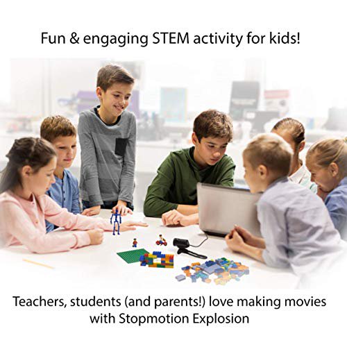 Explosion Stopmotion : Kit complet d'animation Stop Motion HD | Logiciel d'animation Stop Motion avec caméra Full HD 1080P, logiciel d'animation et livre (Windows et OS X)