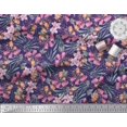 thumbnail image 2 of Soimoi Modal Satin Fabric & Orchids Floral Printed Fabric 1 Yard 42 Inch Wide, 2 of 3