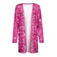 thumbnail image 5 of Pompotops Chemisier Décontracté à Manches Longues Imprimé pour Femmes avec Poche Cardigan Liquidation, 5 of 5